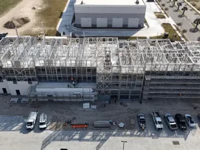 Light gauge steel framing on a Trinity Construction project