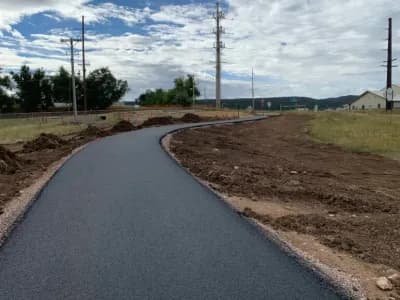 A newly paved road