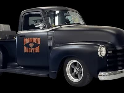 Cut out of old Diamond Roofing truck