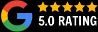 5.0 Google RATING