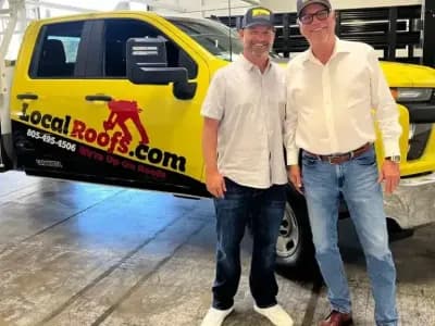 LocalRoofs CEO, Branden Dickey, and Chairman, Robin Richards