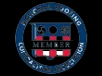 National Roofing Contractors Association logo in red and blue.