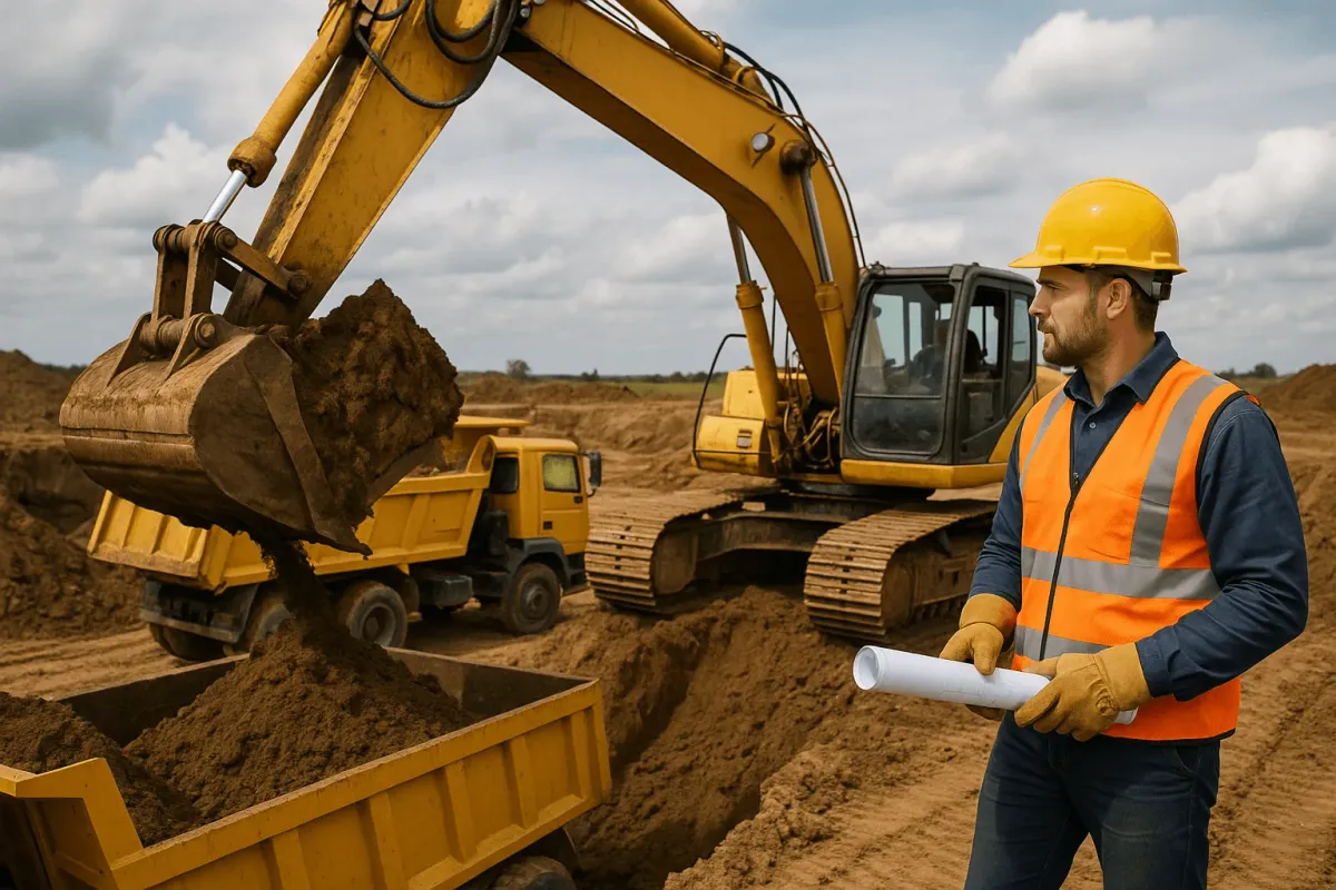 Commercial excavation site by a professional contractor