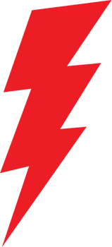 image of red bolt of lightning