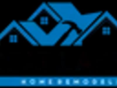 Logo of Great Lakes Home Remodeling with blue houses and text on a white background