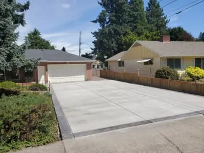 Decorative concrete steps and patio in Lane County, OR