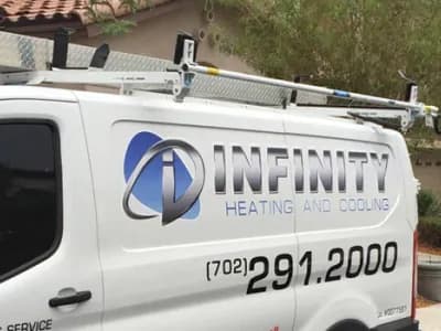Infinity Heating and Cooling service van